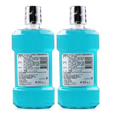 李施德林漱口水冰蓝口味500ml*2(促销装)