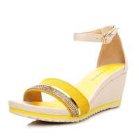 四季风 2013新款夏水钻坡跟凉鞋波西米亚凉鞋