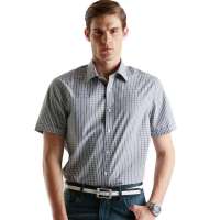 九牧王男装JOEONE商务休闲舒适短袖衬衫EC