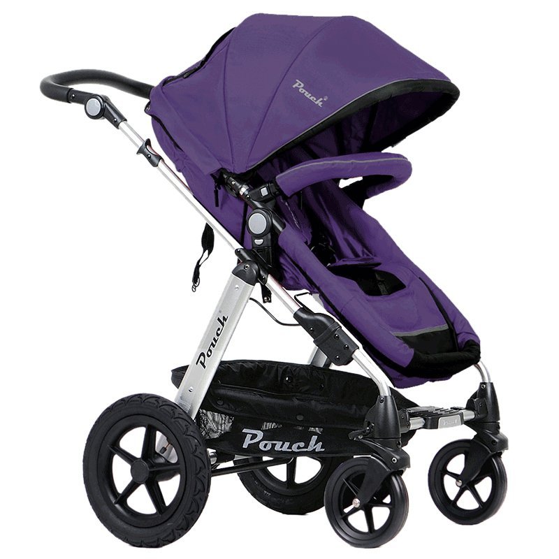 pouch可平躺双向避震婴儿推车p680巅峰版紫色