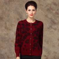 恒源祥羊毛衫女装 2013秋冬装中老年开衫女士