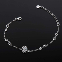 伊泰莲娜饰品 十二星座925纯银手链 双鱼座 锆