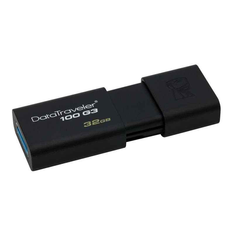金士顿（Kingston） DT100G3 32GB车载音乐U盘 高速USB3.0电视优盘内含1400+高品质歌曲 黑色