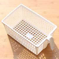 戴手把桌面杂物收纳篮 3个装 冰箱食品书籍收纳盒 白色【报价大全、价格、商铺】-苏宁易购开放平台