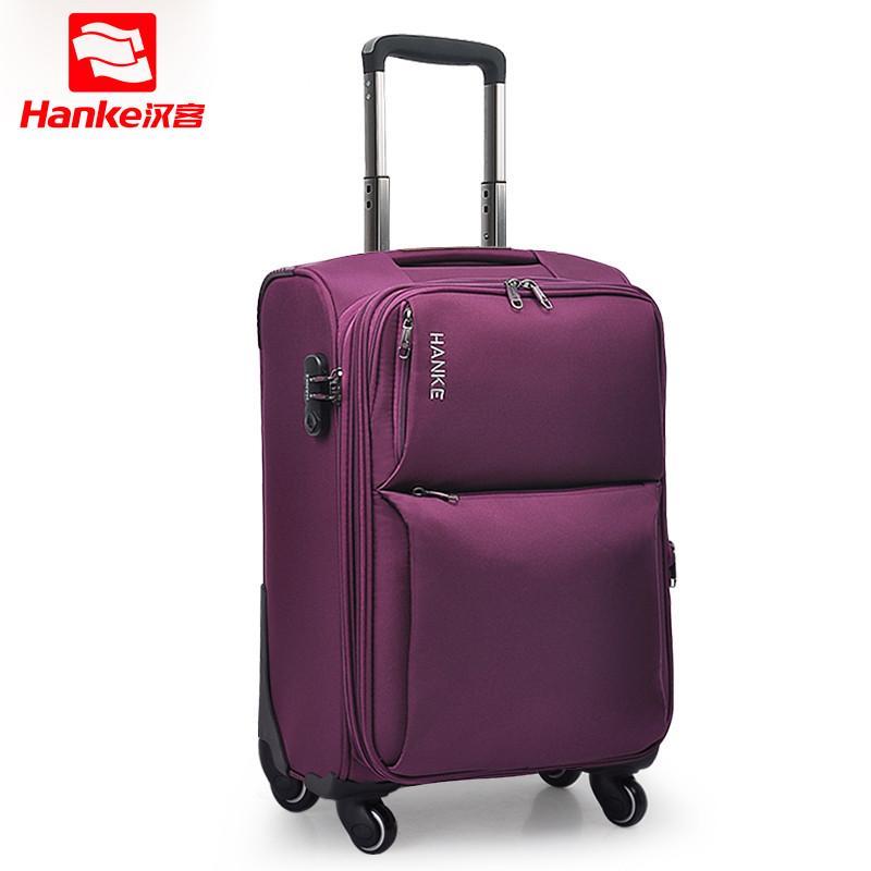 汉客镇店之宝 拉杆箱万向轮 旅行箱 行李箱男女登机箱包部分包邮 紫色 20寸