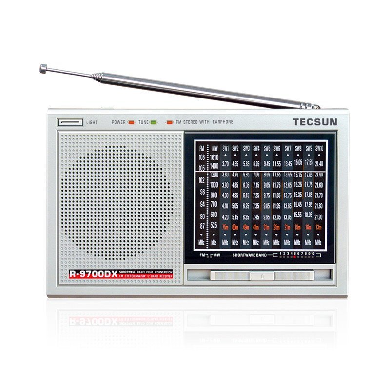 德生(Tecsun) R-9700DX 全波段二次变频立体声收音机 （铁灰色）