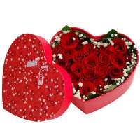 鲜花速递全国 21枝红玫瑰鲜花礼盒 圣诞节礼物