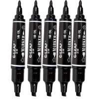 吉丽大双头笔记号笔 G1842 黑色 10件装