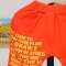 男童装夏季新品撞色字母短袖T恤+七分裤两件套儿童套装 40303 橘+黑 120码（不代表身高