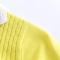 2014春装新品女童针织羊毛衫 儿童单排扣毛衣外套 翻领全棉针织衫LFR1216615 黄色 130cm