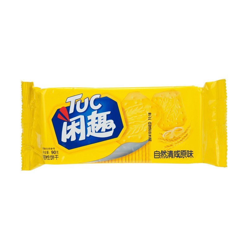 闲趣 韧性饼干（自然清咸原味）90g/袋