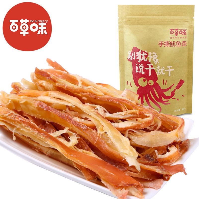 百草味 手撕鱿鱼条80g