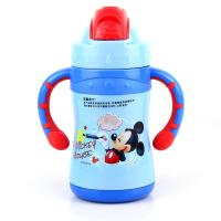 迪士尼婴儿儿童水杯保温杯带手柄防漏喝水吸管