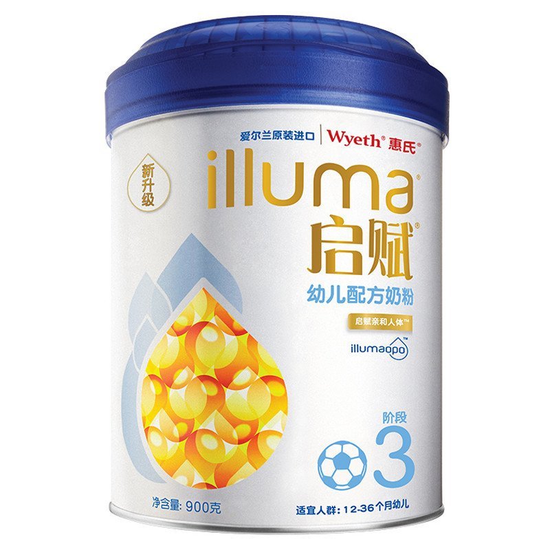 惠氏启赋幼儿3段900g(6罐整箱装)