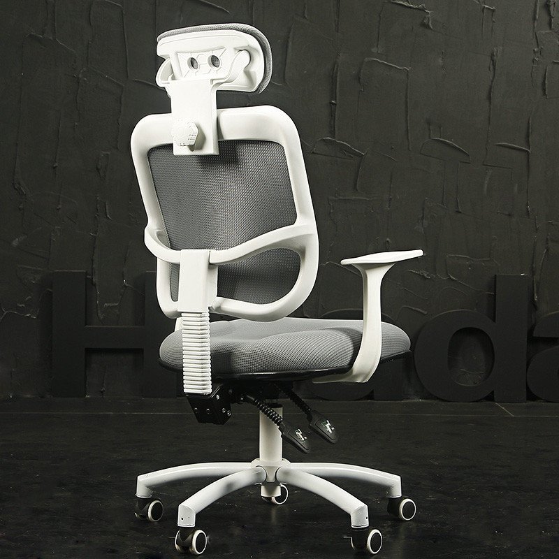 【黑白调】家用电脑椅子办公椅子 人体工学转椅 可躺休闲椅会议职员椅HA807系列 白色版