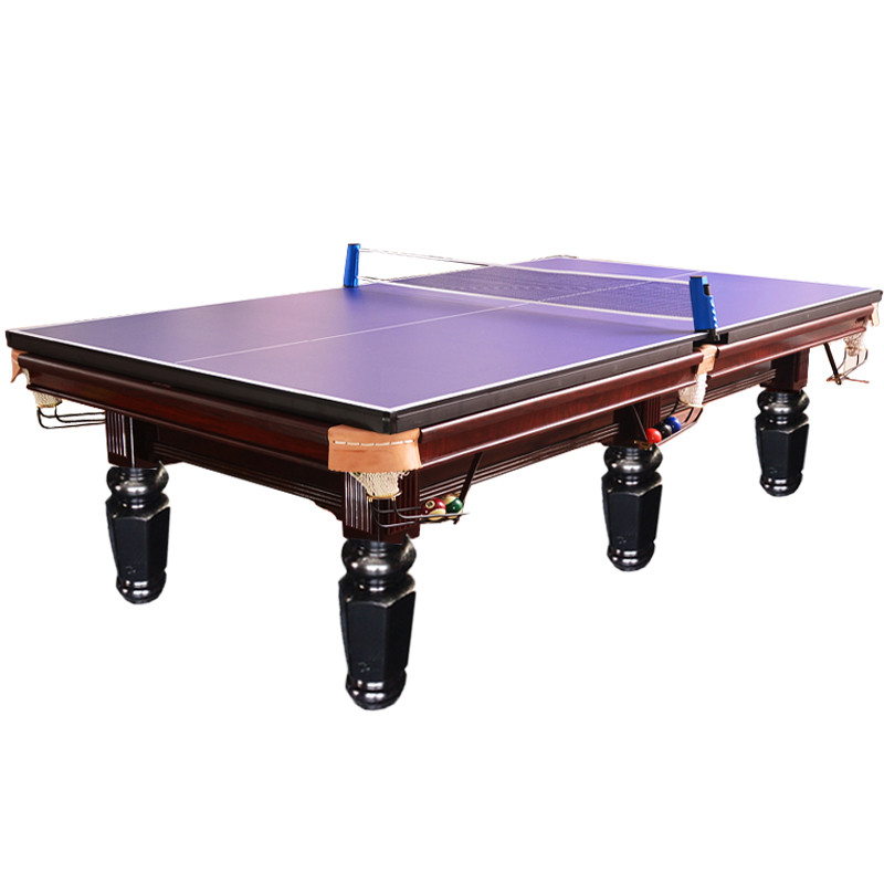 益动未来2用台球桌 家用台球桌乒乓球台二合一 16彩黑八台球桌 厂家直销 深红色