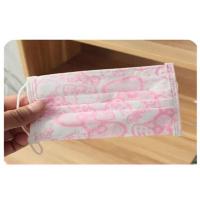 日本KT可爱粉色蝴蝶结一次性卡通口罩防雾霾
