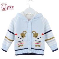 奥婴会OWINFACE婴儿毛衣外套冬季加厚外出