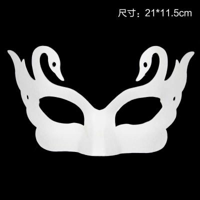纸浆自画手绘diy纯白面具
