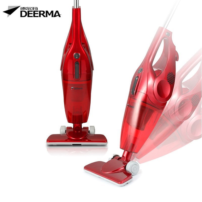 德尔玛（Deerma）DX116C 手持/推杆一机两用 家用吸尘器 （红色）