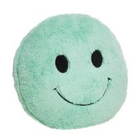 安吉宝贝卡通圆形笑脸沙发抱枕 靠垫午睡枕 毛