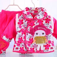 小兔多多2015女宝宝唐装婴儿冬装棉衣冬季女