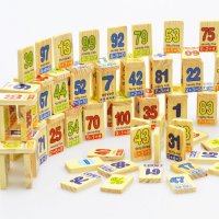 昂 叮当木110片数字多米诺骨牌 数字运算认知