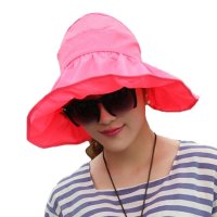 HMANH 遮阳帽女 太阳帽 防晒帽 沙滩帽 凉帽