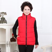 2015新品中老年女装马甲 羽绒棉背心大码中年