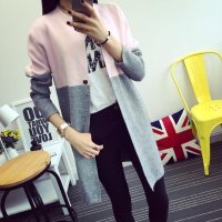 雅旦戈乐<em>2015女外套</em>韩版秋装撞色毛衣针织衫