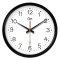 康巴丝(Compas)13寸33*33CM 挂钟客厅欧式现代创意简约个性大号钟表中式电波钟静音 2100-07黑色