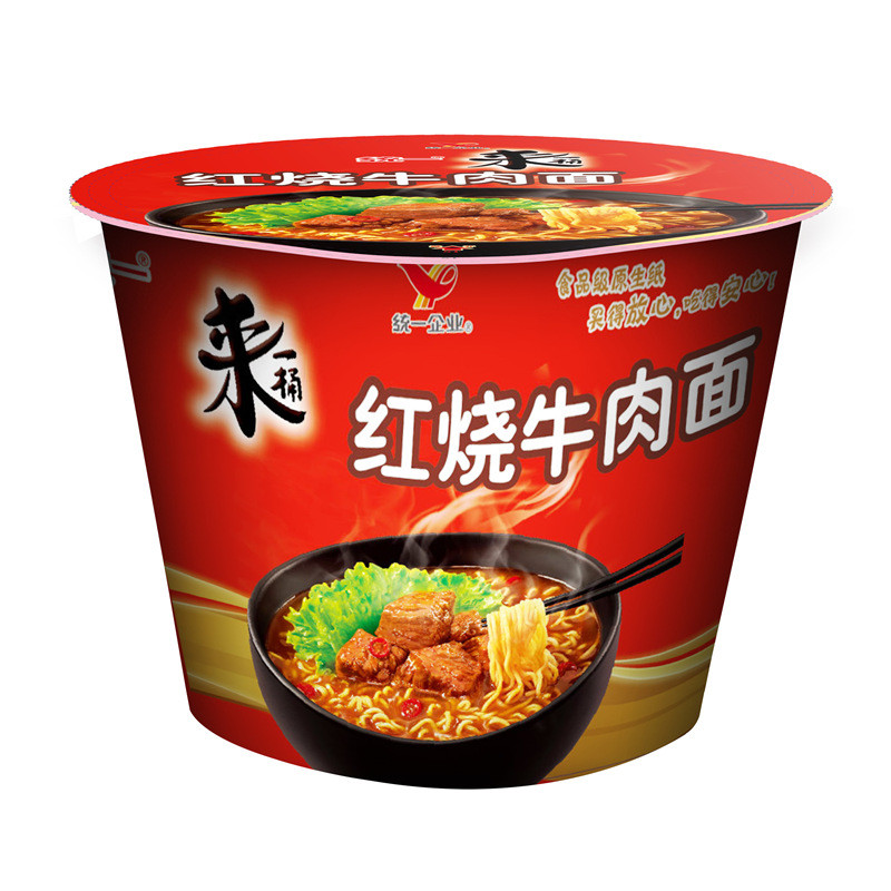 统一 来一桶 红烧牛肉面方便面105g*12桶装整箱