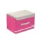 蜗家单盖腹膜纯色可洗收纳箱 储物箱 整理箱有盖防水防潮 大号:粉红色