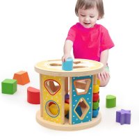 小硕士宝宝儿童益智玩具十三孔智力盒形状配对
