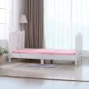 霖贝儿(LINBEBE)天鹅之吻系列多功能欧式婴儿高档bb床可拼接大床可变书桌儿童床高度可调节松木床可变成人床 白色 120*65