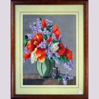 三景刺绣 苏绣成品单面绣苏州手工真丝刺绣 外