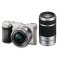 索尼（SONY）ILCE A6000银色（16-50+55-210）数码微单相机 双镜头套装 约2430万像素