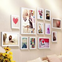 客厅实木照片墙相框墙欧式卧室结婚照挂墙相片