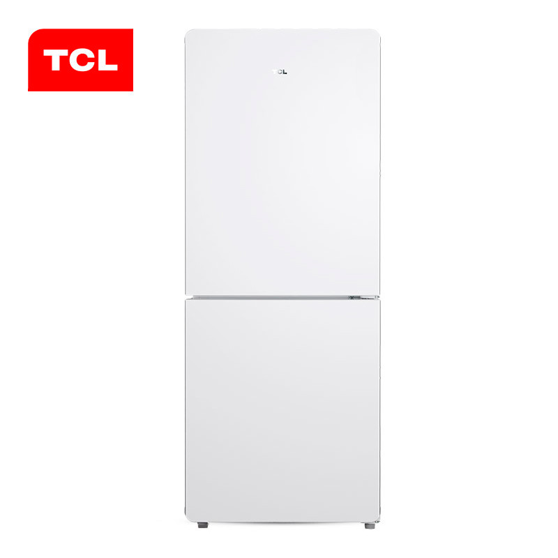 TCL 171升一体成型 全局光双门冰箱BCD-171KF1 （芭蕾白）