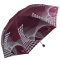 天堂伞 UPF50+缎面黑胶丝印抽象图案三折晴雨伞太阳伞 30051ELCJ 酱红
