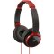 杰伟世（JVC）HA-S200-R红色便携式轻型头戴式DJ运动耳机
