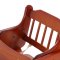 萌小孩宝宝餐椅儿童餐椅实木婴儿餐椅儿童餐桌椅可折叠便携式座椅宝宝餐椅 清漆色+塑料餐盘