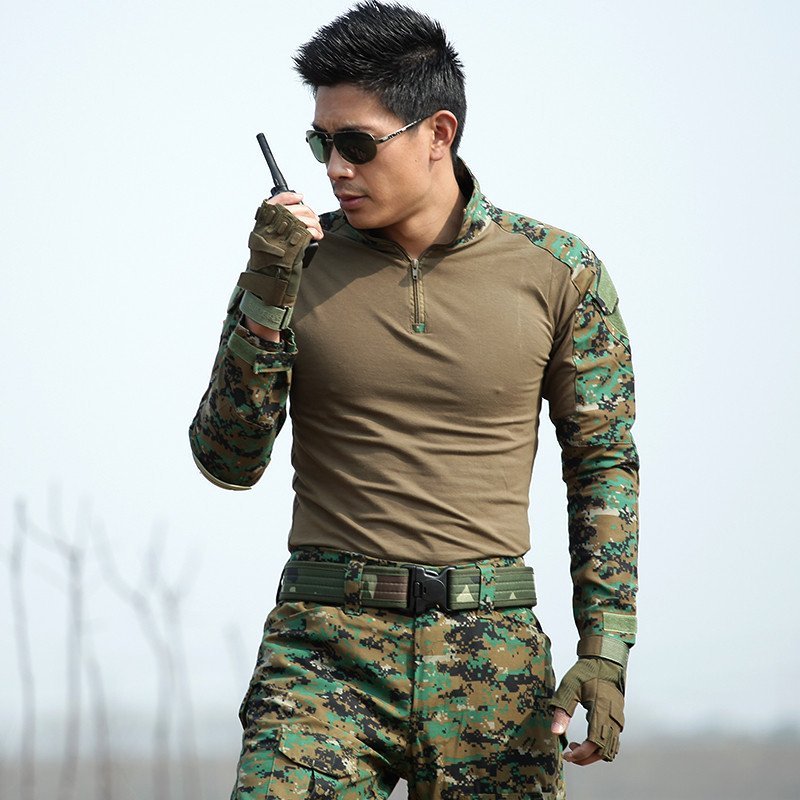 特种兵青蛙迷彩服套装蟒纹迷彩服战狼同款战术迷彩服军迷野营拓展训练