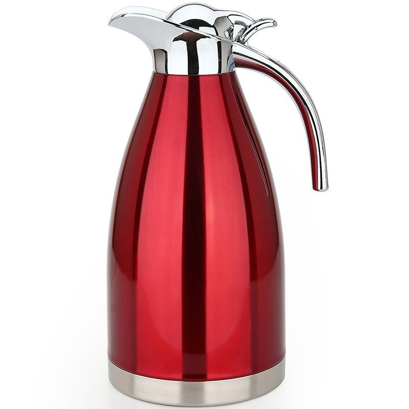 美厨（maxcook）保温壶 不锈钢真空热水壶保温瓶2L 酒红色MCH-056【双层真空】