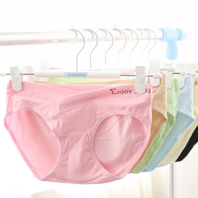 孕妇内裤纯棉托腹高腰2-4-6-7个月孕晚期大码裤头透气 3条装肤色 XXL建议160斤以下