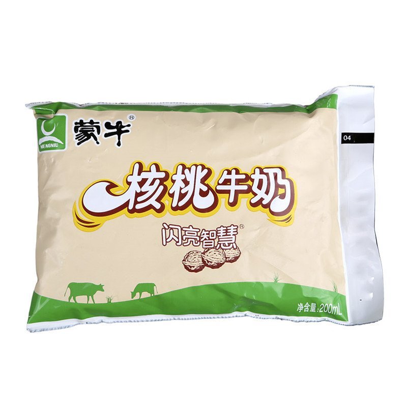 七果果 蒙牛百利包核桃牛奶16袋装 1袋200ml 牛奶乳品 产地直发by