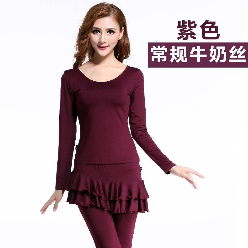 【尤萨系列】长袖广场舞服装秋装新款紫色牛奶