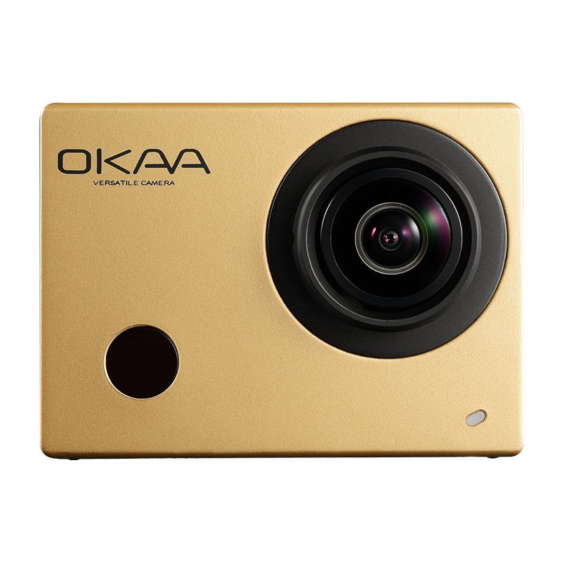 OKAA 运动相机摄像机 1600万像素高清户外航拍潜水防水DV 数码WiFi运动摄像机 金色 官方标配加32G内存卡
