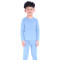 猫人儿童 男童纯棉莱卡套服男孩保暖家居服套装KU247103 110cm 湖蓝色
