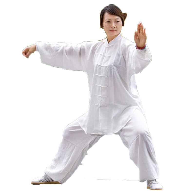 【欧伦萨系列】欧伦萨 户外运动瑜伽舞蹈太极服棉加丝春夏季男女武术服太极拳练功服武术表演服装 XS 白色图片,高清实拍图-苏宁易购